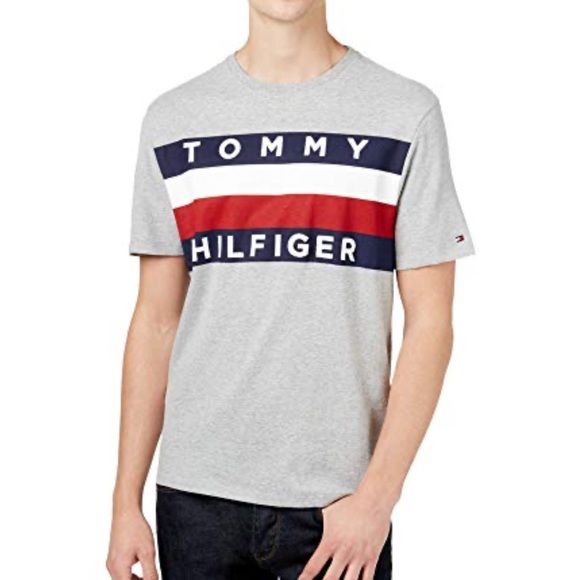 Tommy Hilfiger Logo T-Shirt Graphic Tee Crew Neck Short Sleeve Size S - Picture 1 of 6